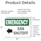 Signmission Gas Shutoff (Left Arrow) With Symbol, 5 in W x Rectangle, Vinyl Decal OS-2PACK-EM-D-35-L-10388 - alternate 6